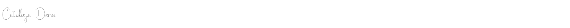 Sample characters Cattalleya Font